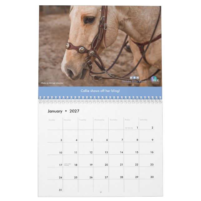 Kalender för sadelstenranch 2013 (Jan 2027)