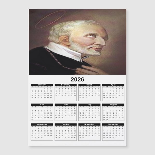 Kalender för Sankt Alphonsus Liguori 2026 (Framsida)