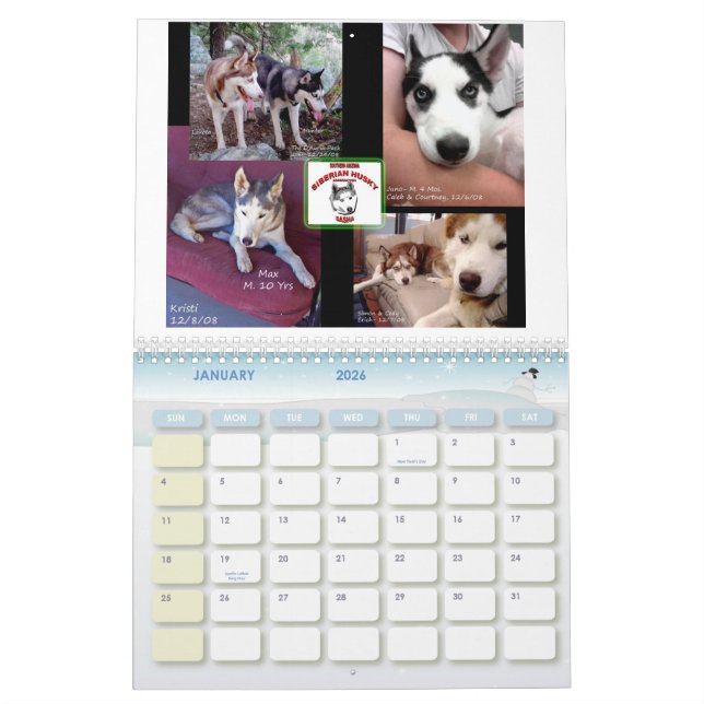 Kalender för SASHA 2009 (Jan 2026)