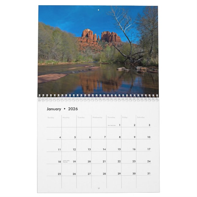Kalender för Sedona skönhet 2014 (Jan 2026)