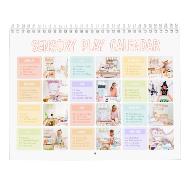 Kalender för sensorisk uppspelning (Baksida)