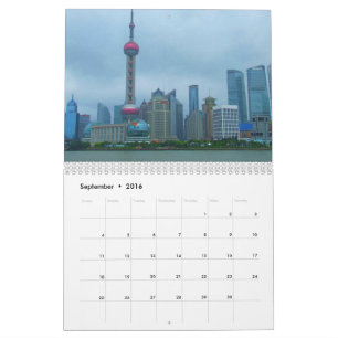 Kalender för Shanghai china 2016
