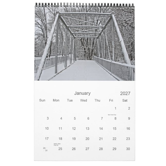 Kalender för sida för Saucon dal en (Jan 2027)