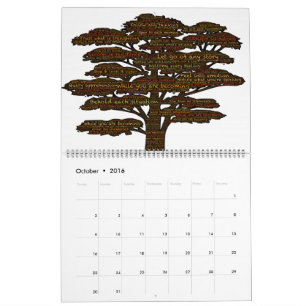 Kalender för Själv-Befrielse ord- & Emoji-Konst