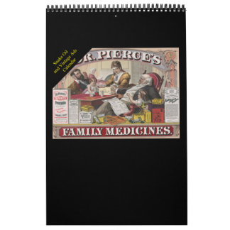 Kalender för Snake Oil and Vintage annons