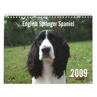 Kalender för Spaniel för engelsk Springer 2009
