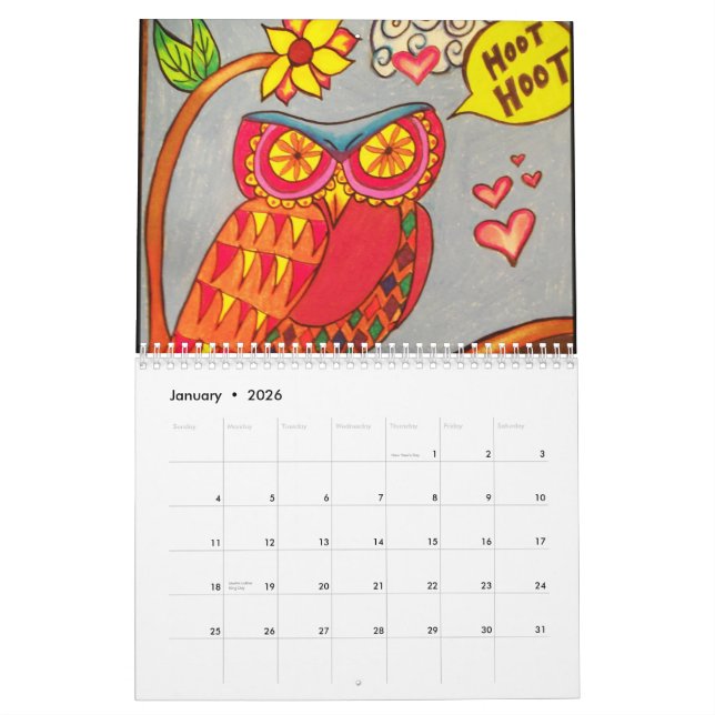 Kalender för Starla konst 2012 (Jan 2026)