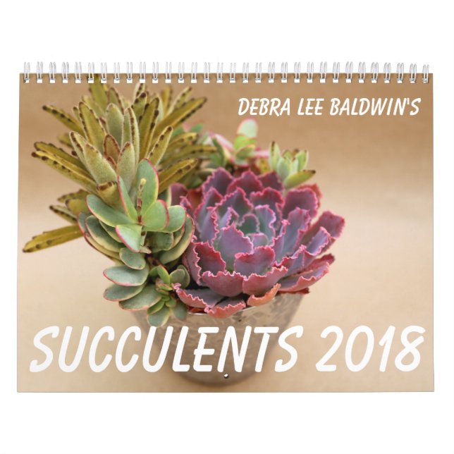 Kalender för suckulenter 2018 av Debra Lee Baldwin (Omslag)
