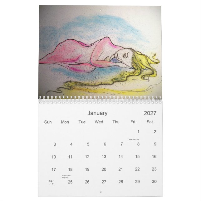 Kalender "för Surrealistic Lowbrow konstnär" 2013 (Jan 2027)
