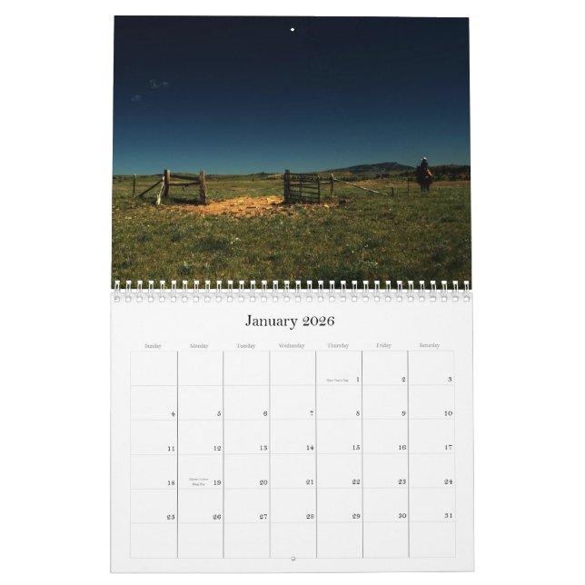 Kalender för Sweetgrass ranch 2011 (Jan 2026)