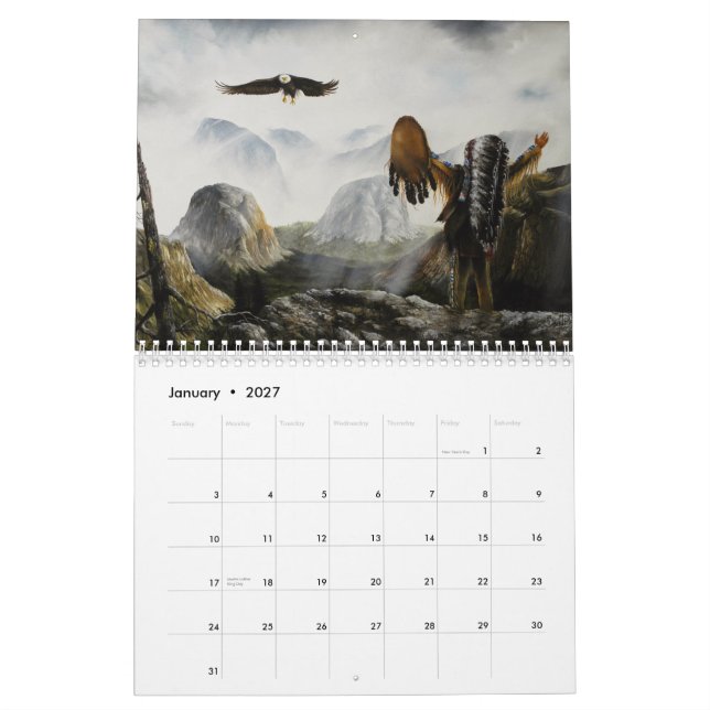 Kalender för sydvästra och inhemska Indian Art (Jan 2027)