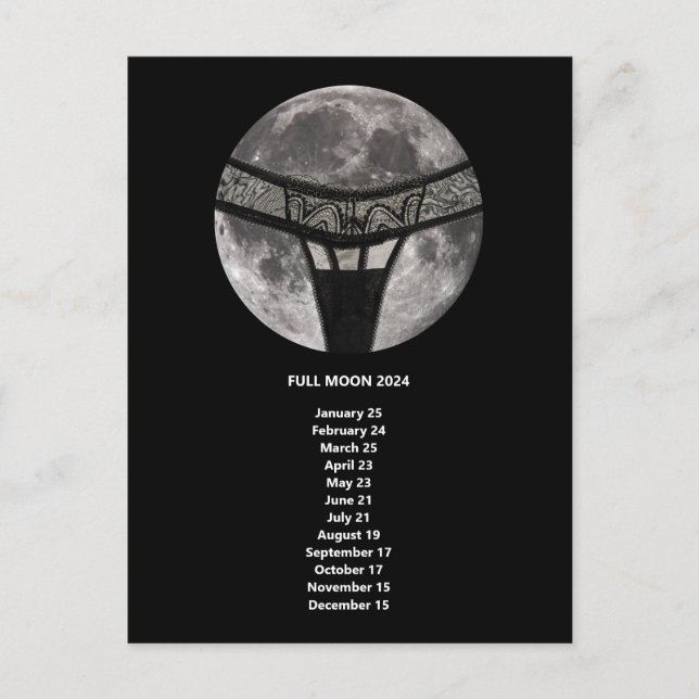 Kalender för Tanga Full Moon US Data Vykort (Framsida)