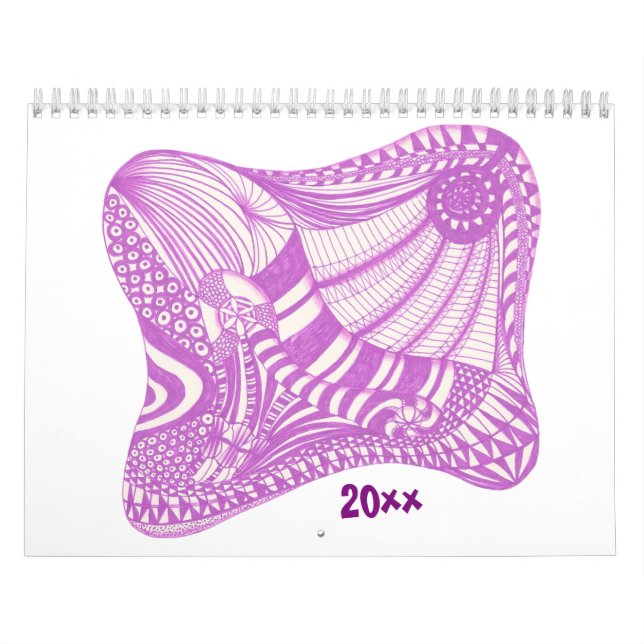 Kalender för Teckning-målningar - abstrakt design (Omslag)