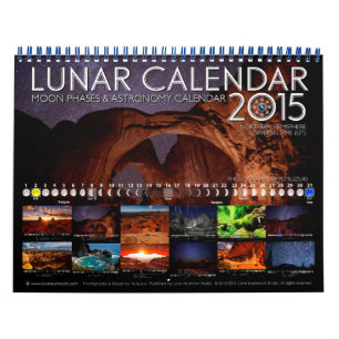 Kalender för tidningen Lunar Calendar 2015 Astron