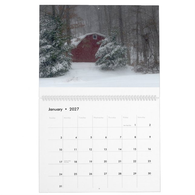 Kalender för tilldelade foton (Jan 2027)