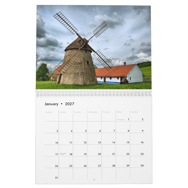 Kalender för Tjeckien 2011 (Jan 2027)