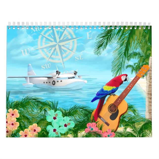 Kalender för tropisk öarnas strand (Omslag)