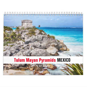 Kalender för Tulum Mayan Pyramids