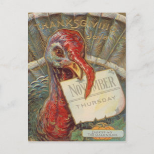Kalender för Turkiet i november Vykort