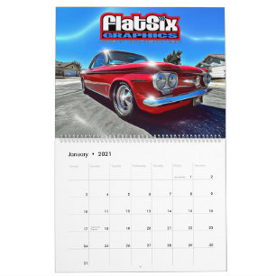 Kalender för två sidor med stor korv