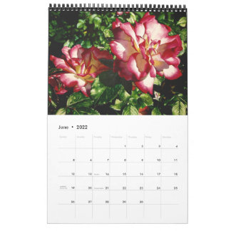 Kalender för vattenfärgsblommor