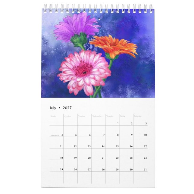 Kalender för vattenfärgsfärgningsmålare (Jul 2027)