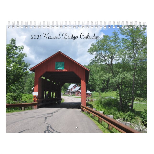 Kalender för Vermont-broar 2021 (Omslag)