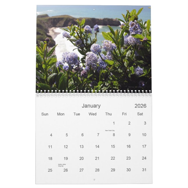 Kalender för vildblommautsikter 2012 (Jan 2026)