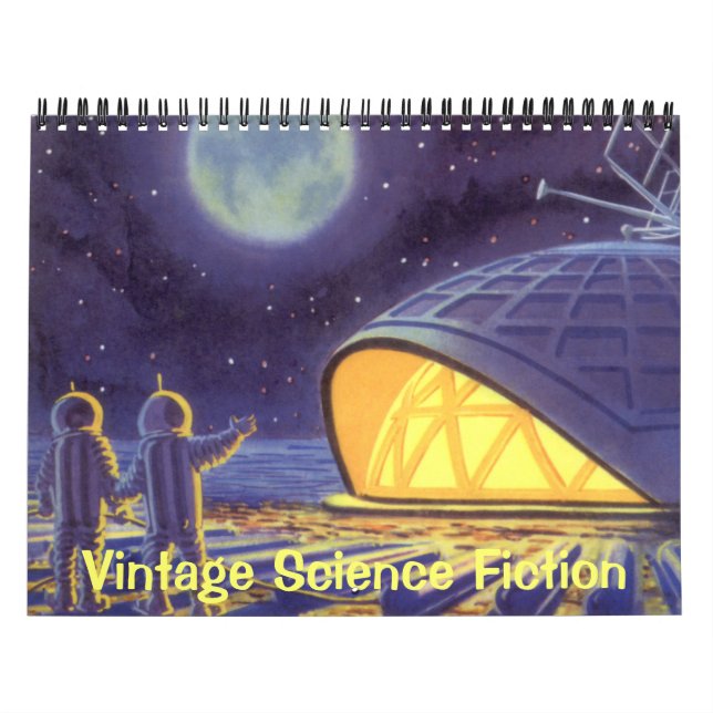Kalender för vintage Illustration Science fiction (Omslag)