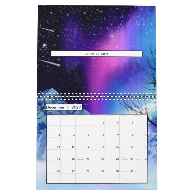 Kalender för vinterunderljus (Dec 2027)