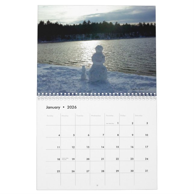 Kalender för Walden damm 2014 med Thoreau (Jan 2026)