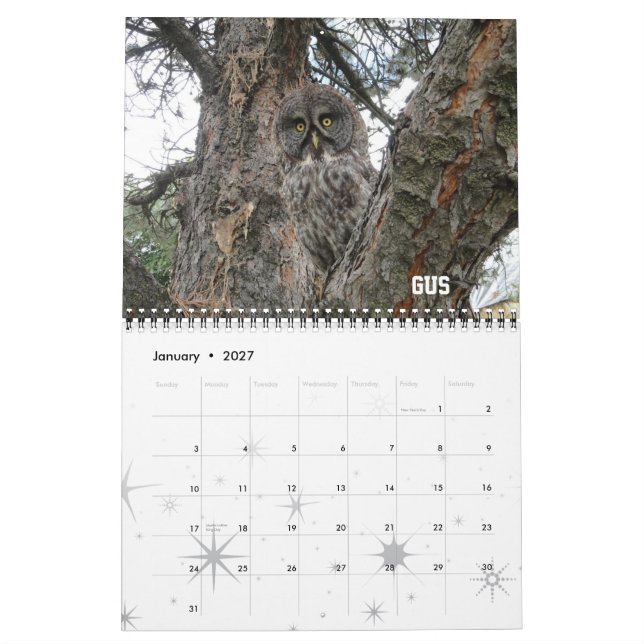 Kalender för WSU-rovfågelklubb 2012 (Jan 2027)
