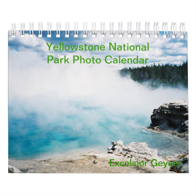 Kalender för Yellowstone nationalparkfoto (Omslag)