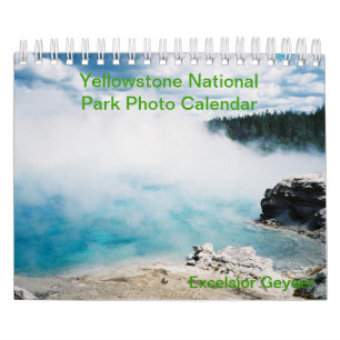 Kalender för Yellowstone nationalparkfoto