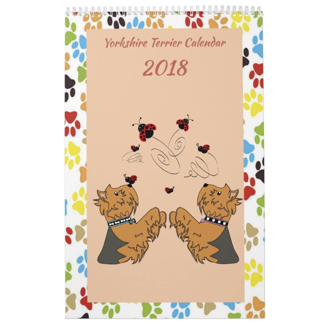 Kalender för Yorkshire Terrier (Omslag)