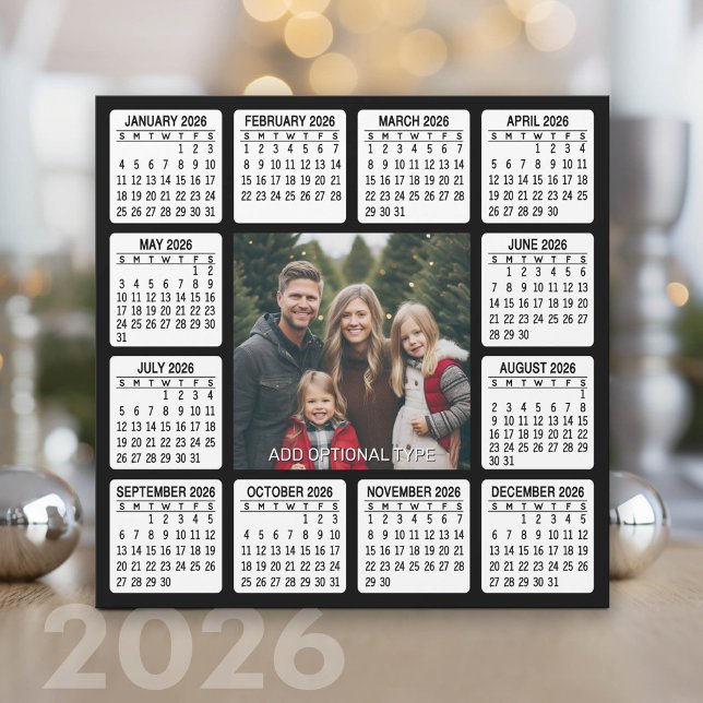 Kalender - Foto i Helgdag Center (2026 Calendar with Photo Collage)