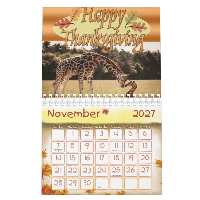 Kalender Giraffe 2020 (Nov 2027)