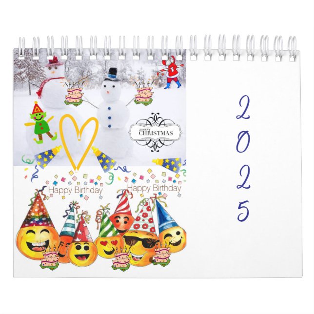 Kalender God jul Grattis på födelsedagen 2025 (Omslag)