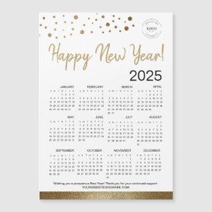 Kalender Gott nytt år 2025 Din Logotyp Guld