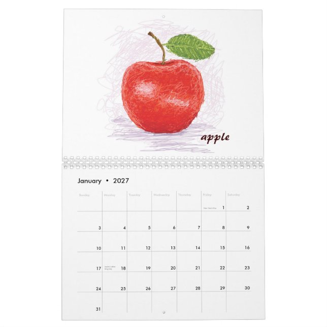 kalender III för 2013 frukter (Jan 2027)