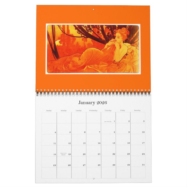 Kalender-Klassiker/Vintage-Alphonse Mucha Kalender (Jan 2026)