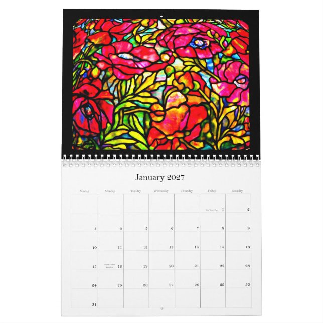 Kalender-Klassiker/Vintage-Louis komfort Tiffany Kalender (Jan 2027)