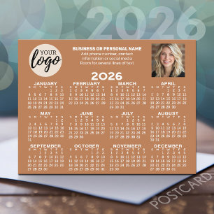 Kalender - logotyp, foto, affärskontakt - koral vykort