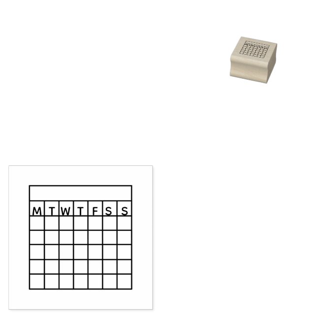 Kalender - måndag - start av mållivsmiljöspåraren stämpel (Stämplad)