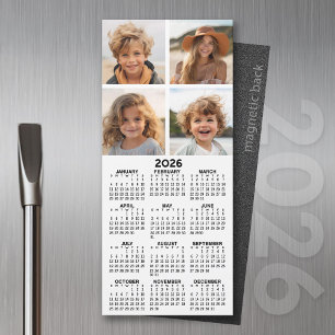 Kalender med 4 fotokollage - Modern magnet