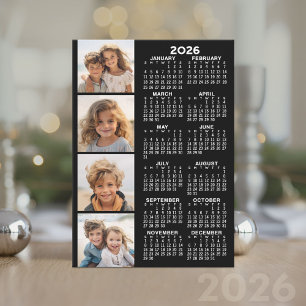 Kalender med 4 fotokollage på kort