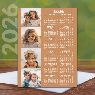 Kalender med 4 Photo Collage - Terra Cotta Vykort