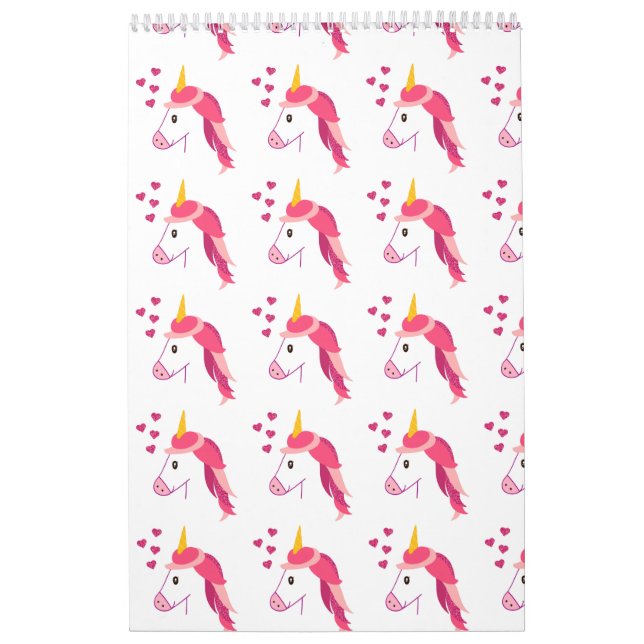Kalender med en enhörning för en tjej (Omslag)