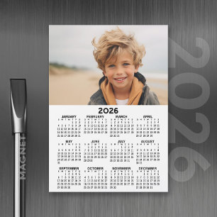 Kalender med foto - årsvy Magnetiskt kort