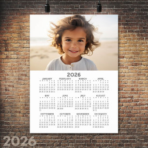 Kalender med foto - helårsvy poster